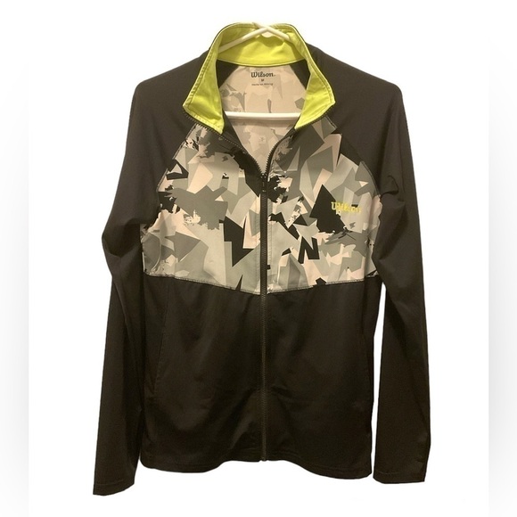 Y2k Wilson Zip Up Track Jacket - Picture 1 of 8